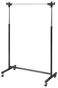 �n���K�[���b�N�@�Ɩ��p�p�C�v�n���K�[�@�@���n���K�[HSG-431M�i�z���C�g/�u���b�N�j�ω׏d/�n���K�[�o�[20kg�@W90xD43xH100�`160cm�@�X�`�[���i�N���[�����b�L�A���̓h���j