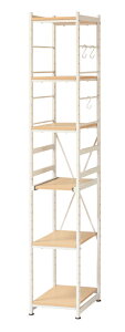 Sala steel Rack �T���X�`�[�����b�N�@SSR-30S/�X�����^�C�v�@�u���E��/�i�`�������@W300×D450×H1800mm�@�X���C�h�I�T�C�Y:W220XD425mm�@�I��:MDF�i15mm���j�����~�����ϔ� �t���[��:�X�`�[���i15m���j����