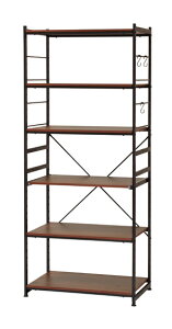 Sala steel Rack �T���X�`�[�����b�N�@SSR-75W/���C�h�^�C�v�@�u���E��/�i�`�������@W750×D450×H1800mm�@�X���C�h�I�T�C�Y:W670XD425mm�@�d�l/�I��:MDF�i15mm���j�����~�����ϔ� �t���[��:�X�`�[���i15m���j