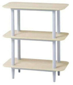 ログシェリフ LOG-SH001(NA) W600xD300xH700mm 組立工具不要  天板:MDF(18mm厚)アッシュ突板塗装 支柱・脚:天然木ラバーウッド(Φ32mm)塗装 組み立てで工具不要