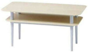 ログセンターテーブルLOG-CT001(NA) W800xD400xH320mm 組立工具不要  天板:MDF(18mm厚)アッシュ突板塗装 支柱・脚:天然木ラバーウッド(Φ32mm)塗装