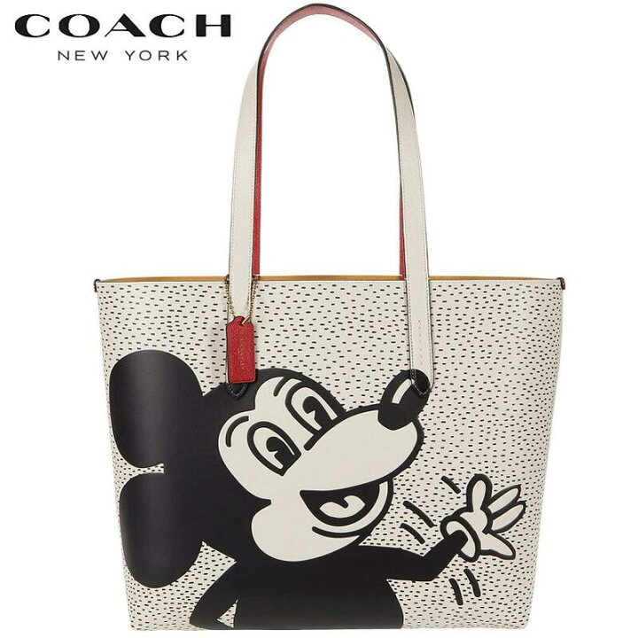 楽天市場 残りわずか 最終バーゲン 超レア 21新作 Coach ディズニー ミッキー マウス X キース ヘリング ハイライン トート チョーク コーチ バック 新作 コーチ トート バック Kanon Story