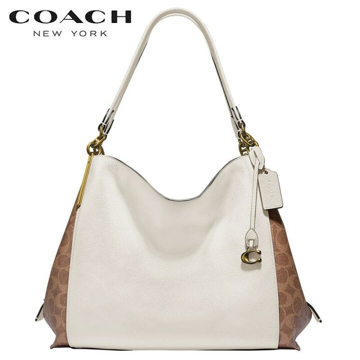楽天市場 コーチ ショルダーバッグ レディース コーチ 新作 新作 コーチ コーチ ブティックライン ショルダーバッグ Coach ダルトン 31 シグネチャー ブロッキング タン チョーク Kanon Story