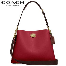 コーチ バック 新作 コーチ ショルダーバッグ レディース ブティックライン COACH 新作 ウィロウ ショルダー バッグ カラーブロック ブリック レッド マルチ 正規品