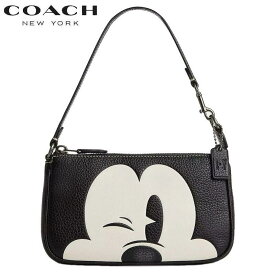 コーチ COACH ディズニー コラボ Disney X Coach ミッキーマウス スマホ ショルダーバッグ ハンドルポーチ ミニバッグ COACH ノリタ 19 ウインク ミッキー ブラック 正規品