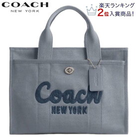 2024春新作 コーチショルダーバッグ レディース 斜めがけ クロスボディ 2WAY トートバッグ 新作 ブティックライン COACH 2024春新作 キャンバス カーゴ トート スレート ブルー 正規品 日本未入荷