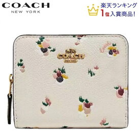 コーチ 財布 二つ折り 花柄 COACH 新作 二つ折り財布 レディース ミニ財布 カードケース カード入れ ブティックラインCOACH 2024新作 COACH レザー ビルフォールド ウォレット フローラルプリント チョーク マルチ 正規品 日本未入荷