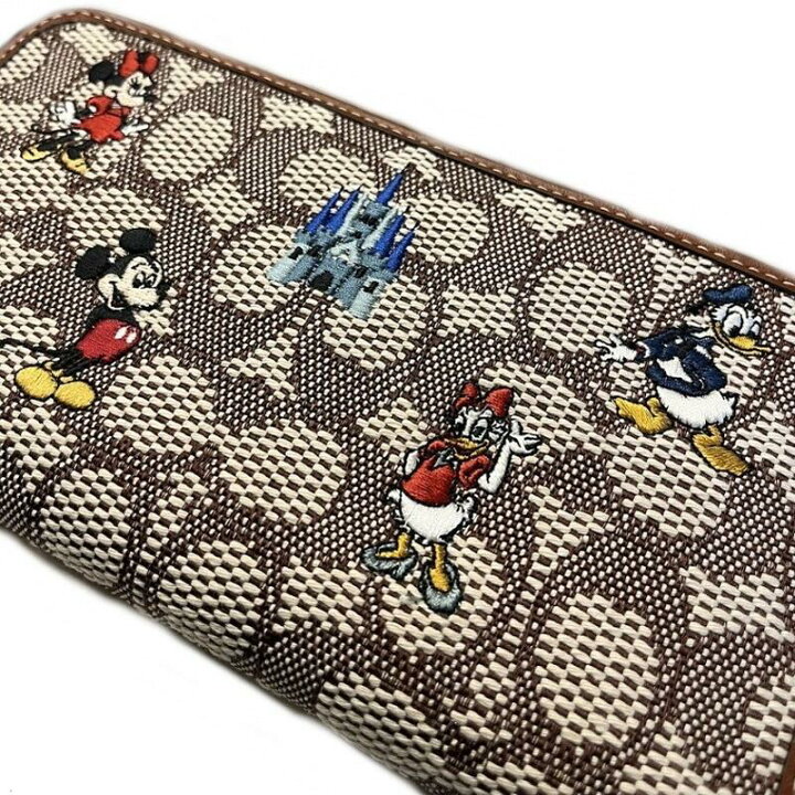 楽天市場 22新作 コーチ 長財布 新作 コーチ 財布 Coach ディズニー コラボ 長財布 ブティックライン レディース 22新作 アコーディオン ジップ ウォレット シグネチャー ミッキーマウス エンブロイダリー ココア バーニッシュド アンバー マルチ Kanon Story