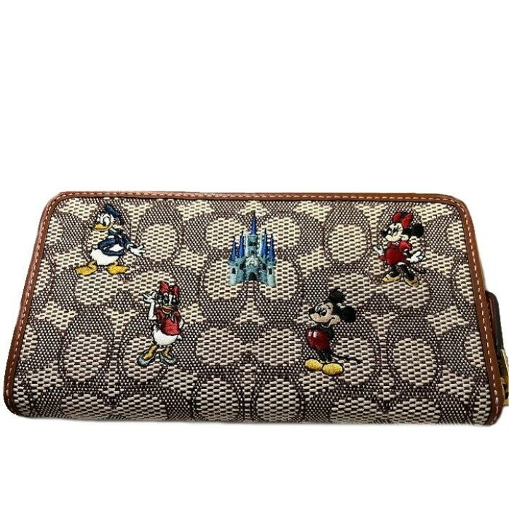 楽天市場 22新作 コーチ 長財布 新作 コーチ 財布 Coach ディズニー コラボ 長財布 ブティックライン レディース 22新作 アコーディオン ジップ ウォレット シグネチャー ミッキーマウス エンブロイダリー ココア バーニッシュド アンバー マルチ Kanon Story