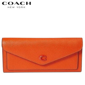 【SALE 新作 COACH】コーチ 財布 二つ折り COACH 新作 長財布 二つ折り財布 カード入れ レディース ミニ財布 2023新作 ウィン ソフト ウォレット オレンジ