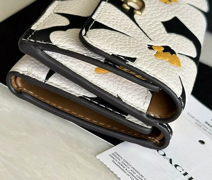 楽天市場】コーチ COACH 三つ折り財布 花柄 CS124 ミニ財布 レディース 