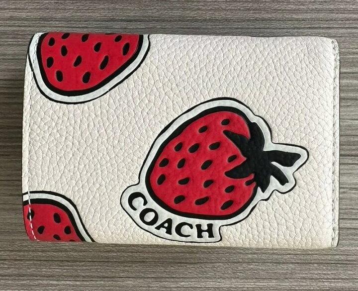 楽天市場】コーチ COACH 三つ折り財布 CU473 イチゴ レディース 2024 