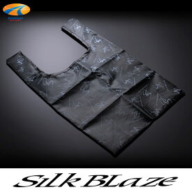 SilkBlaze シルクブレイズ エコバッグモノグラム ブラックトートバッグ 買い物袋