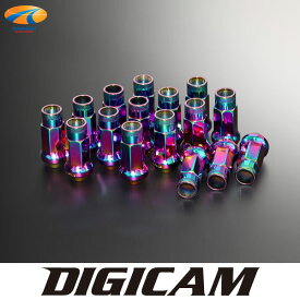織戸学監修DIGICAM デジキャンクロモリレーシングナット オーロラカラー6角貫通 48mmP1.5/P1.2516本セット