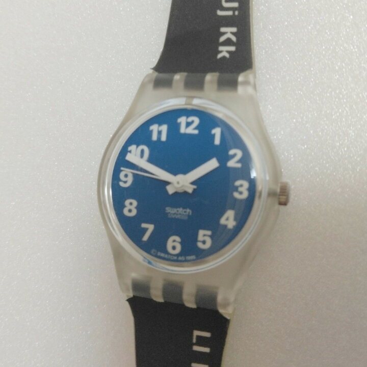 楽天市場】【中古】本物ほぼ新品スウォッチの女性用綺麗な水色文字盤の 