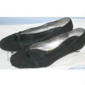 【中古】本物綺麗BALLYバリー女性用黒スエード暖かい靴サイズ37 1/2EU 23,5cm 〇D10-72