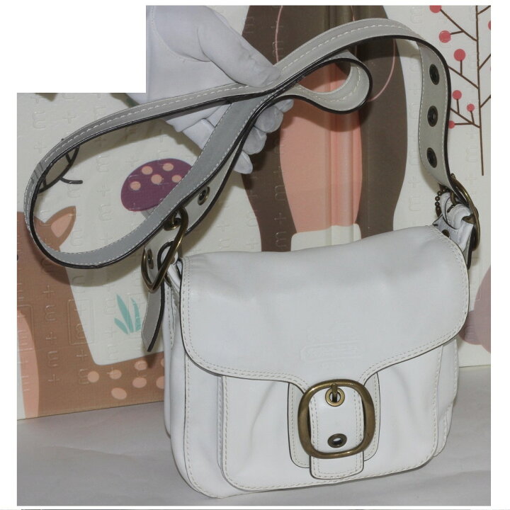 楽天市場】【中古】本物ビンテージ ほぼ新品コーチの女性用白い革素材 