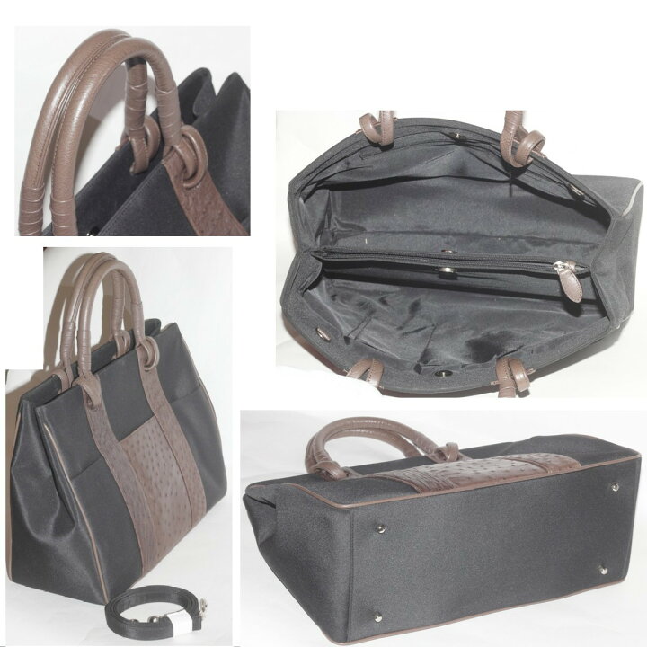 楽天市場】【中古】本物ほぼ新品黒ナイロンキャンバスx焦げ茶色 