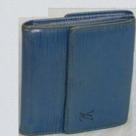 【中古】本物可L/VM63485女性用エピの青いWホックの財布　○C4-813