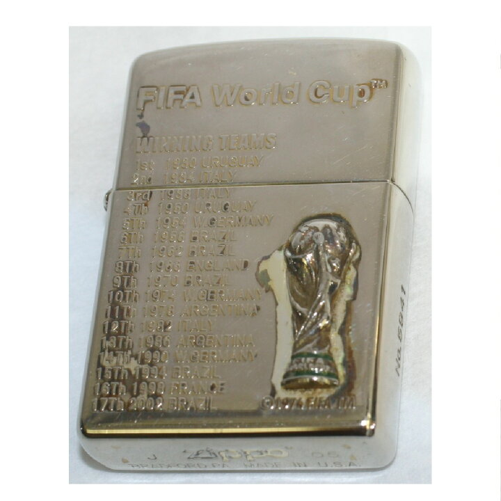 楽天市場】【中古】本物綺麗Zippoの2006年ワールドカップドイツ記念 