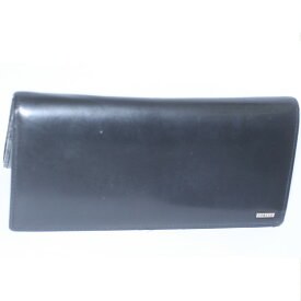 【中古】本物PORTERポーターのスムーズな黒い革素材の長財布　サイズW19H10cm　2010504-2