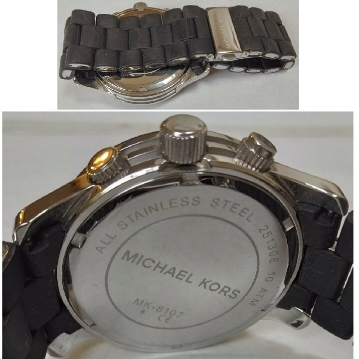 楽天市場】【中古】本物完動美品マイケルコースの紳士用腕時計MK8807  