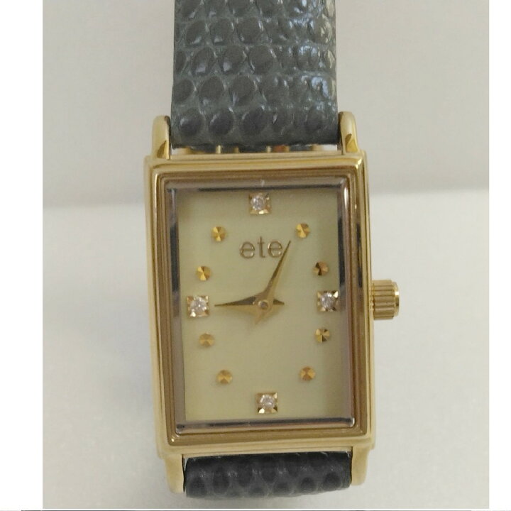 楽天市場】【中古】本物完動美品eteエテの女性用長方形金色メタル素材3  