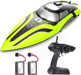 【20％OFFクーポン+最大10倍ポイントアップ】DEERC ラジコン ラジコンボート 船 ボート 高速 25km/h こども向け RC リモコン 防水性 バッテリー2個 操作時間30分 RCスピードボート 転覆回復 低電圧アラーム おもちゃ 2.4Ghz無線操作 贈り物 プレゼント 国内認証済み