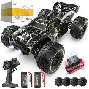 �y����76km/h�zDEERC ���W�R���J�[ �I�t���[�h ���� 4WD 1/14 RC�J�[ �Ɨ����� ���i�K���� �u���V���X���[�^�[ �����R���J�[ �������� �S�n�`�Ή� ���������i 2�i�K���x���� 2.4Ghz 3S���|�o�b�e���[2