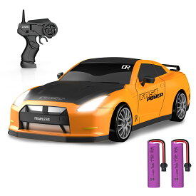 【43％OFFクーポン配布中】DEERC ラジコン ドリフト 1:24 車 おもちゃ ドリフトレーシングカー 4WD 2.4Ghz リモコン GTR RCカー LEDライト付 40分連続稼働 USB充電 操作簡単 趣味 子供向け 男の子 おもちゃ プレゼント 技適認証済 SC24A02