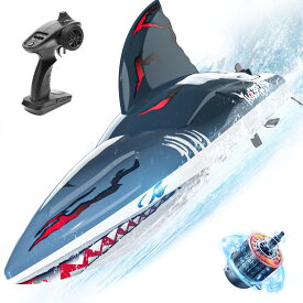 【期間限定15％OFFクーポン】DEERC ラジコンボート 船 ラジコン 高速 ブラシレスモーター 35km/h RCボート 防水性 転覆回復 低電圧アラーム デモモード 2.4G おもちゃ 男の子 彼氏 小学生 中学生 誕生日プレゼント アップグレード