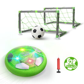 【40％OFFクーポン配布中】DEERC おもちゃ 室内遊び エアーサッカー ホバーサッカー ゴール付き 充電式 室内ゲーム ボールセット サッカー LEDライト付き 室内サッカー 親子ゲーム 子供 男の子 女の子 こどもの日 入園祝い 誕生日 プレゼント KD002