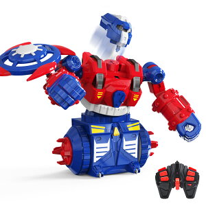 【40%OFFクーポン配布中】DEERC ラジコン ロボット おもちゃ 子供向け 対戦ロボット バトル 電動ロボット リモコンおもちゃ ボクシング 対戦モード 操作時間70分 多機能 360度回転 小学生 中学