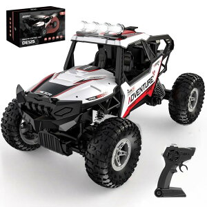 DEERC ���W�R���J�[ 1/16 4WD �l�֋쓮 ���쎞��60�� LED���C�g �X�v���[�@�\ �o�b�e���[2�� 2.4GHz ���싗��40m �h�U �q������ �������� �j�̎q �M�t�g �a���� �v���[���g �����F�؍ς�