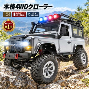 �y���Ԍ���16��OFF�N�[�|���z�y�o�b�e���[2��120���V�ׂ�I�zDEERC 1/12 4WD ���W�R�� �N���[���[�J�[ �I�t���[�h 2.4GHz ���i�ϑ� �u���[�L�@�\ RTR �Ɨ��T�X�y���V���� LED���C�g ��l���q�����{