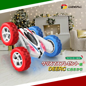 �y���ʑ��s&360�x��]�X�^���g�zDEERC ���W�R���J�[ �I�t���[�h 4WD �^�C���A�b�v�O���[�h 2.4GHz USB�[�d 40���A�����s ����ȒP �q���̏��S�Ҍ��� �]��ł��������A �v���[���g�� DE35