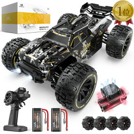 【期間限定16％OFFクーポン配布】【時速76km/h】DEERC ラジコンカー オフロード 高速 4WD 1/14 RCカー 独立懸架 無段階制御 ブラシレスモーター リモコンカー おもちゃ 全地形対応 金属製部品 2段階速度調節 2.4Ghz 3Sリポバッテリー2個 14210