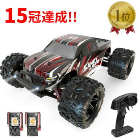 【期間限定16％OFFクーポン配布+ポイント3倍】DEERC ラジコン ラジコンカー オフロード 電動RCカー 速い 高速 4wd 子供 40km/h RCカー 1/18 リモコンカー 2.4Ghz無線操作 防振 耐衝撃 防水 四輪駆動 レーシング 40分間走れ バッテリー2個付 送料無料