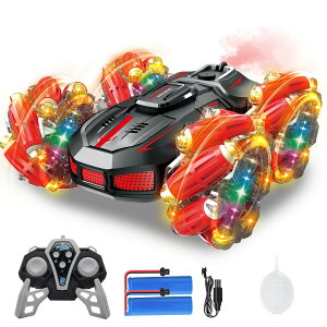 �y�V�����i�z�q������ �X�^���g �������� ���W�R���J�[ DEERC 4WD ���ʑ��s �S���ʃh���t�g USB�[�d�� �I�t���[�h 360�x��] 2.4GHz RC�J�[ ���쎞��50�� LED���C�g ���y�@�\ �j�̎q �a���� �v���[��