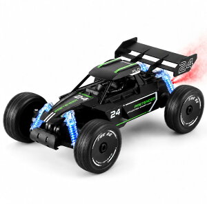 �y���Ԍ���16��OFF�N�[�|���zDEERC ���W�R���J�[ �q������ 1/16 �I�t���[�h RC�J�[ �X�v���[ LED���C�g 2.4GHz �o�b�e���[2�� 60�����s �v���[���g