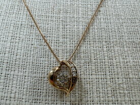 ノンブランドジュエリー ダンシングダイヤモンドネックレス K18PG K18ピンクゴールド 【中古】 【ネックレス】 【送料無料】