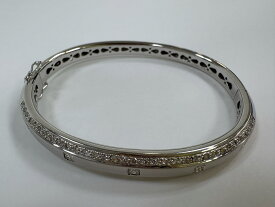 ノンブランドジュエリー ダイヤモンドバングル K18WG K18ホワイトゴールド 【中古】 【バングル】 【送料無料】