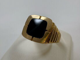 ノンブランドジュエリー オニキスリング K18YG K18イエローゴールド 【中古】 【リング】 【送料無料】