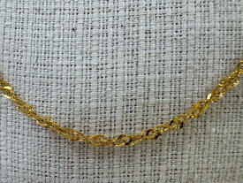 ノンブランドジュエリー スクリューチェーンネックレス K24YG K24イエローゴールド 【中古】 【ネックレス】 【送料無料】