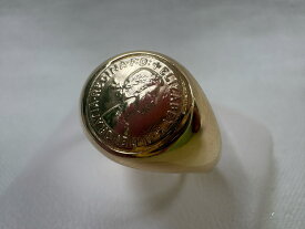 ノンブランドジュエリー コイン型リング K18YG K18イエローゴールド 【中古】 【リング】 【送料無料】