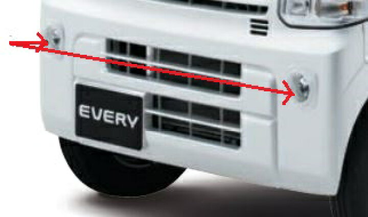 DA17エブリイにツインカラーLEDフォグ取付 | スズキ エブリイワゴン HID・LED（その他電装系） HID・LED（その他電装系） > フォグ/アシストランプ取付  | STAFF日記 | コクピット さつま貝塚 | 車のカスタマイズにかかわるスタッフより エブリイ17　純正LED フォグランプ