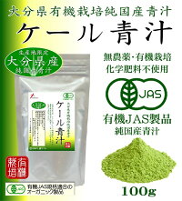 純国産大分県産有機JASオーガニックケール青汁粉末100g×5個【無添加・無農薬】野菜の王様!!栄養豊富なケールの青汁
