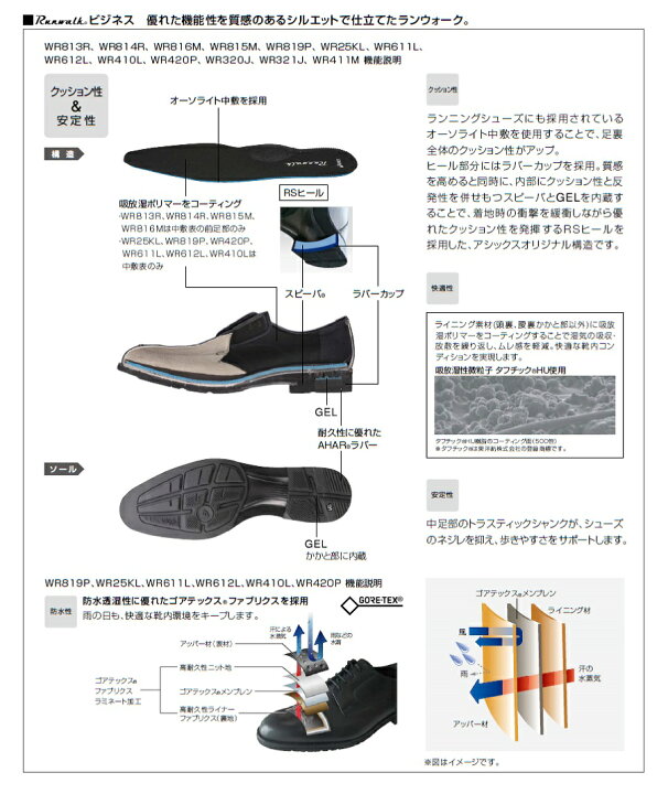 楽天市場】アシックス ランウォーク メンズ ビジネスシューズ 靴 