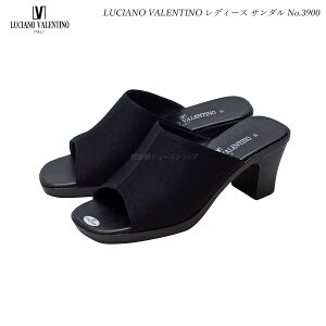 LUCIANO VALENTINO ���`�A�[�m�o�����`�m 3900 �u���b�N �q�[���� ��6.5cm ���f�B�[�X �w�b�v �T���_�� ���{�� �C�`�}�c �T���_��