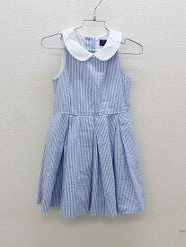 〓ラルフローレン/Ralph Lauren〓110cm ノースリーブワンピース 青×白【中古】 子供服 キッズ kids 女の子 夏 700732 onepi